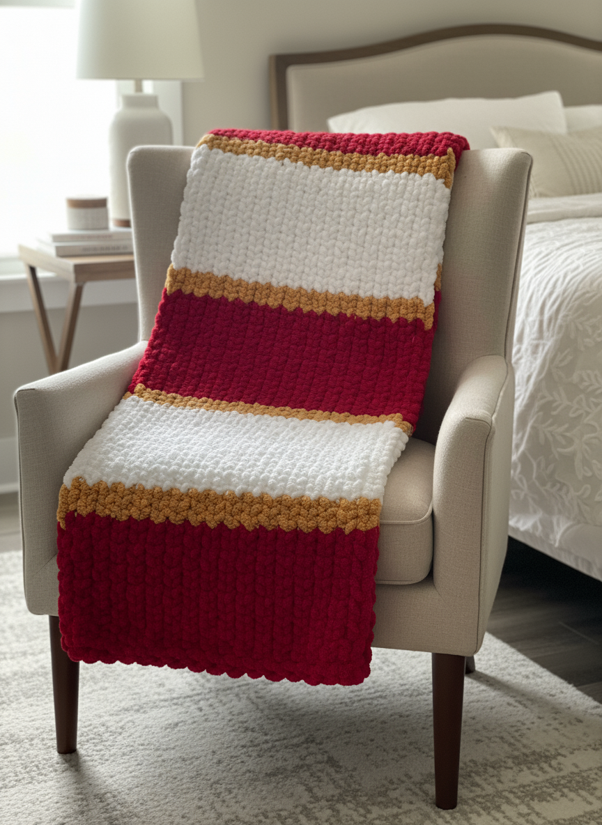 Game Day Medium Crochet Throw