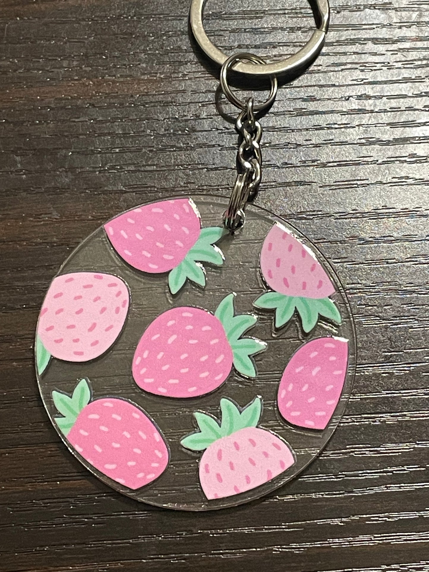 🍓 Strawberry Charm Keychain