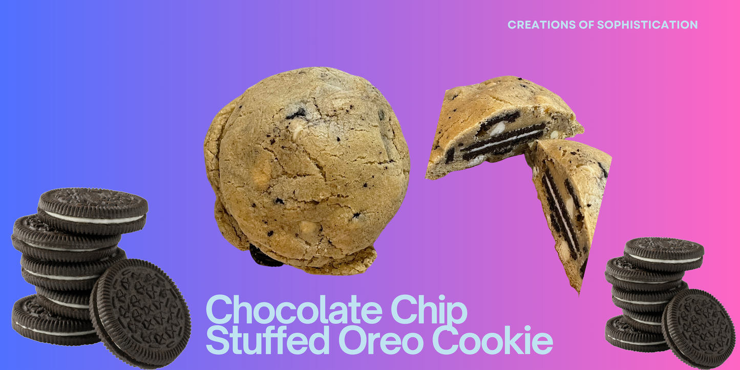 Chocolate Chip Stuffed Oreo Cookie