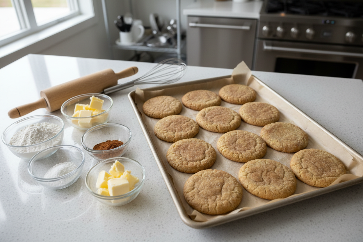 Single 4 oz snickerdoodle cookie coated in cinnamon sugar with a soft, bakery-style texture
