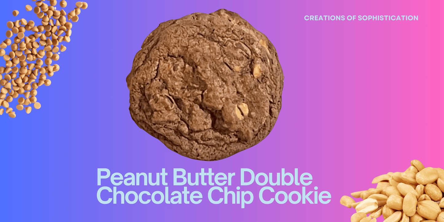 Peanut Butter Double Chocolate Chip Cookie