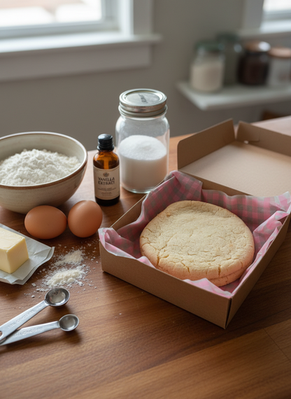 Pack of four handcrafted tea cakes with a soft, buttery texture, bakery fresh