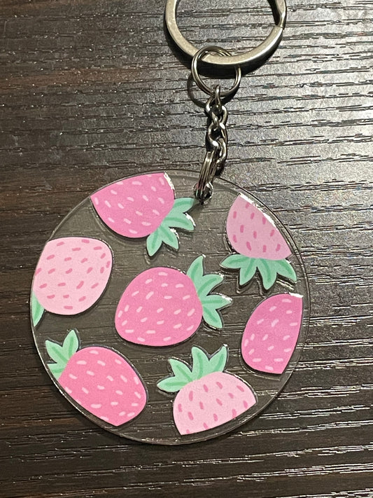🍓 Strawberry Charm Keychain