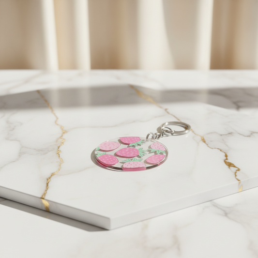 🍓 Strawberry Charm Keychain
