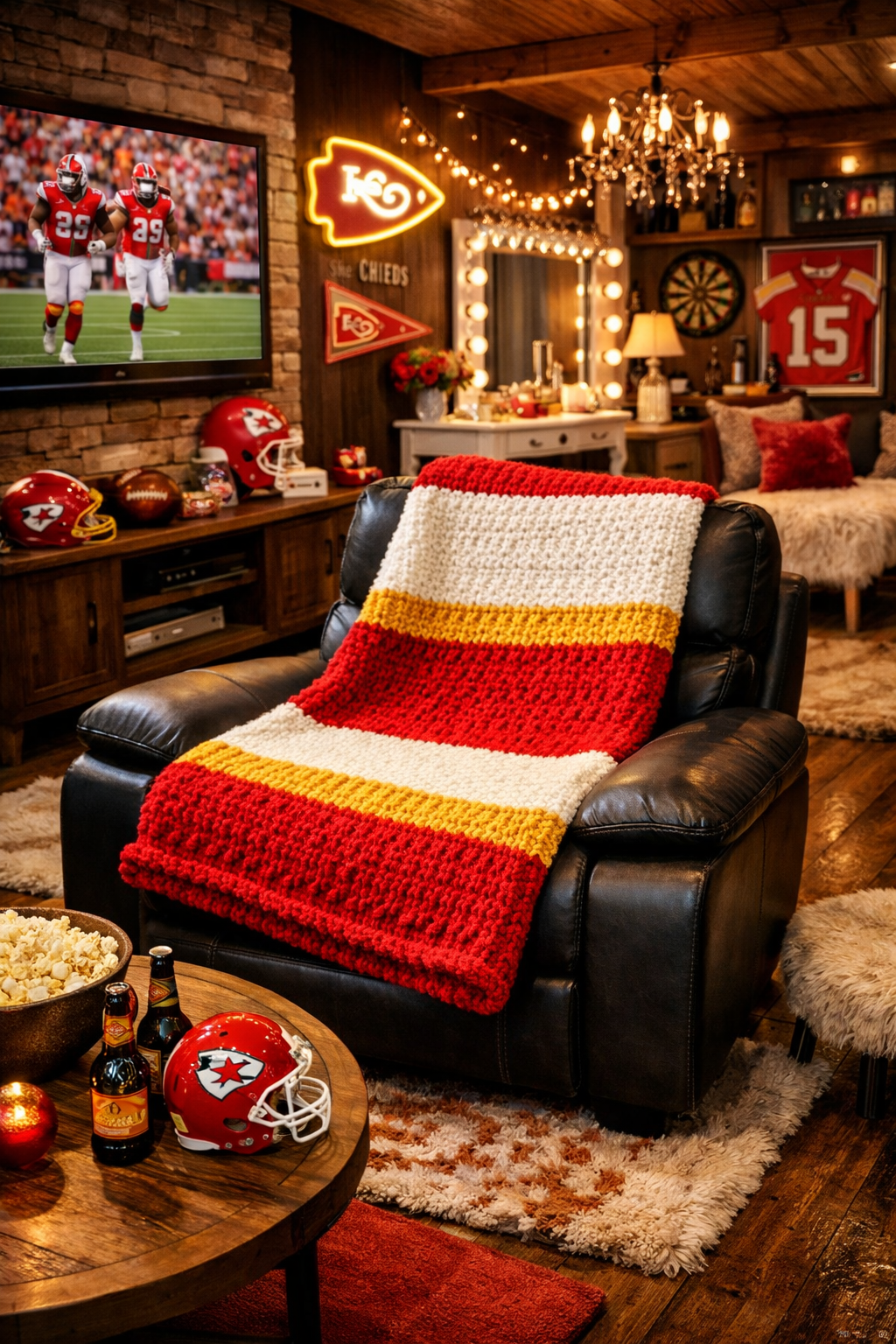Game Day Medium Crochet Throw