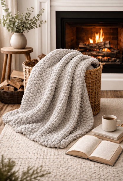 Cashmere Cloud Medium Crochet Throw