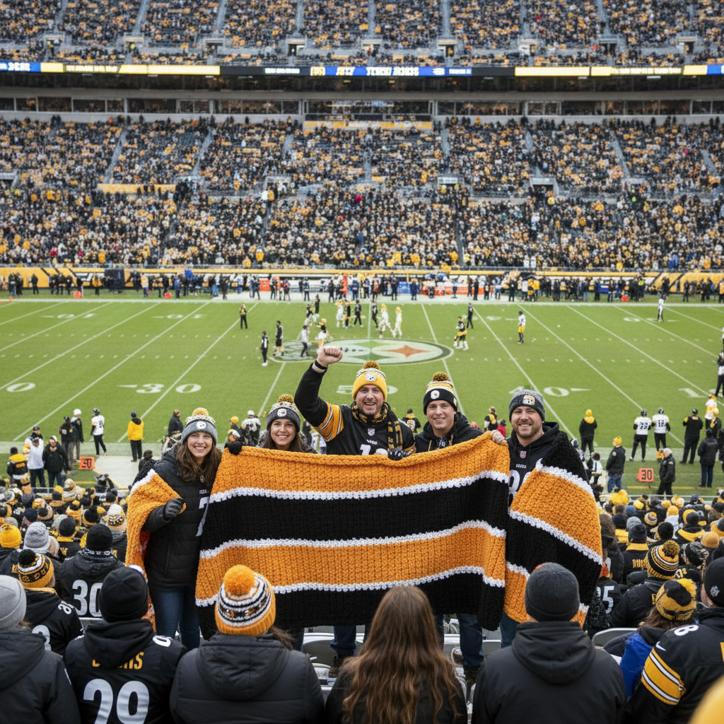 Steelers Nation Inspired Crochet Blanket