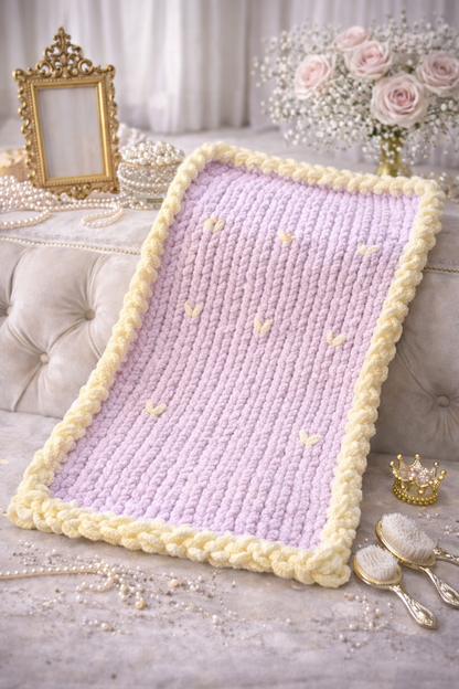 Baby First Lavender Crochet Blanket