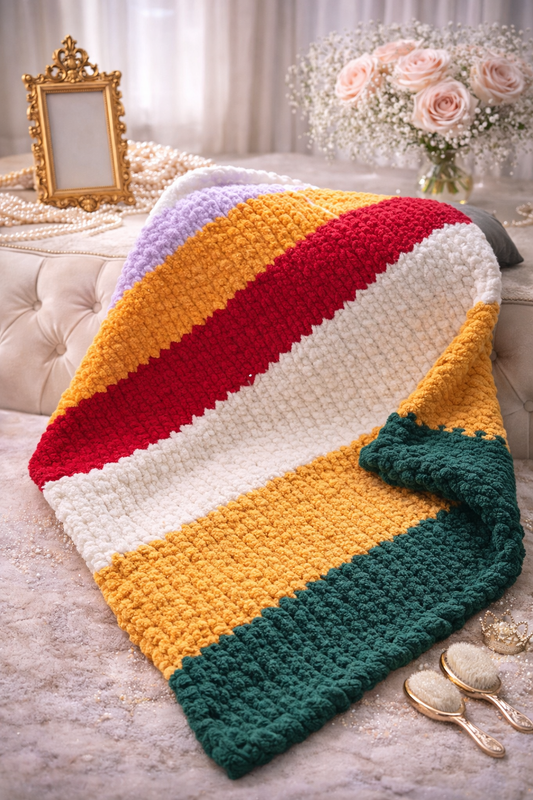 All American Medium Crochet Throw