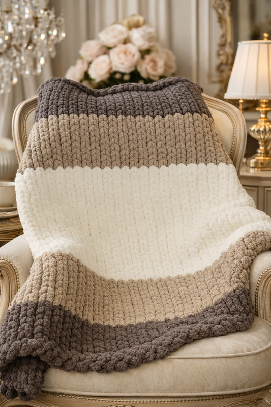 Serenity Luxe Lap Crochet Throw – 36” x 43”