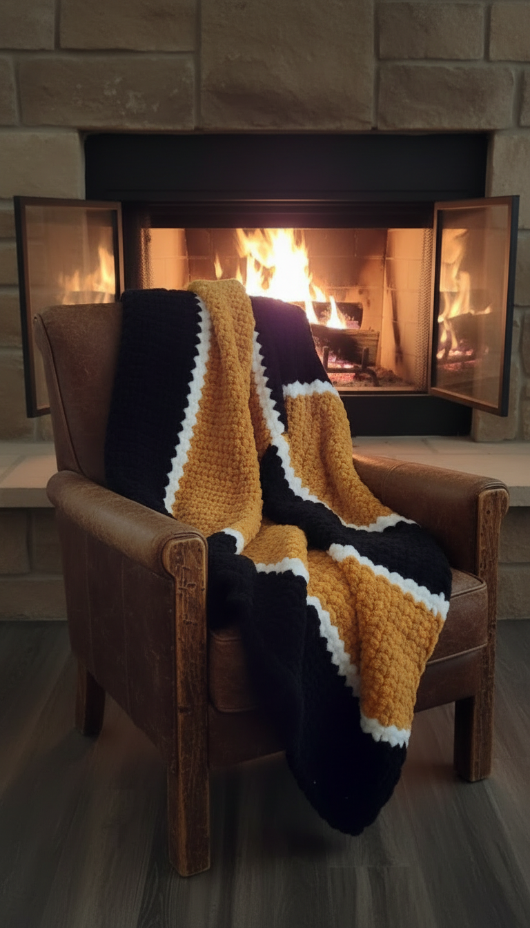 Steelers Nation Inspired Crochet Blanket