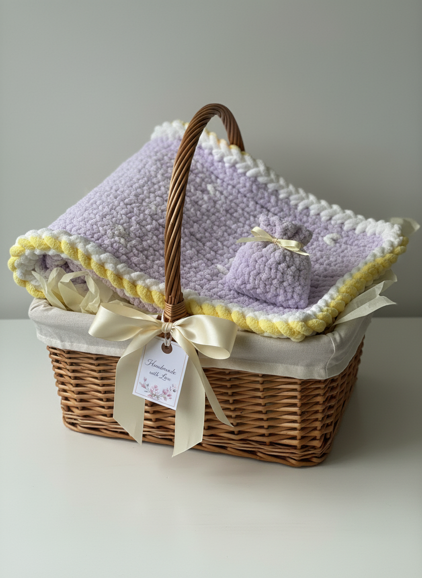 Baby First Crochet Lavender Blanket