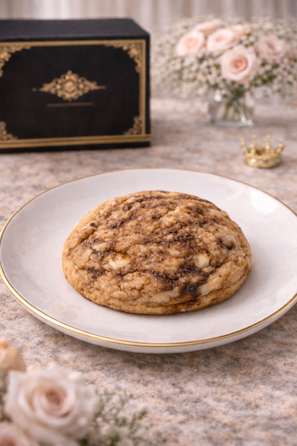 Single 4 oz cinnamon roll cookie with warm cinnamon flavor and a soft, bakery-style texture