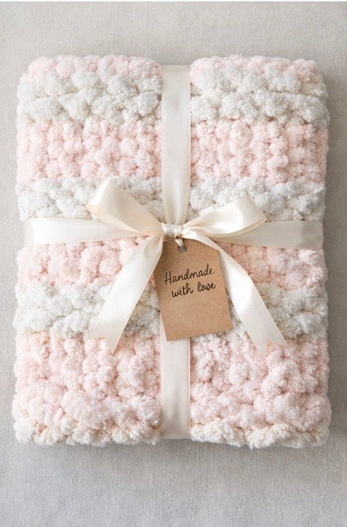 Blush Cloud Crochet Blanket