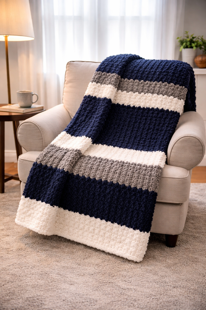 Cowboy’s Inspired Medium Crochet Throw