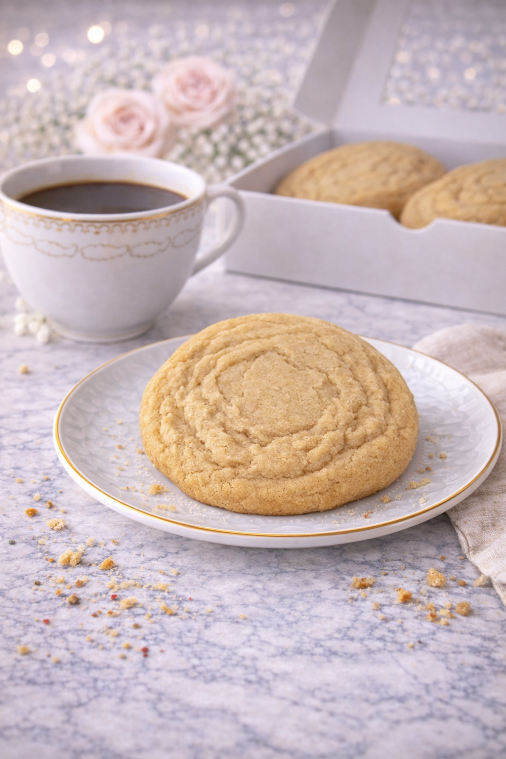 Classic sugar cookie with a soft, buttery texture and lightly sweet flavor