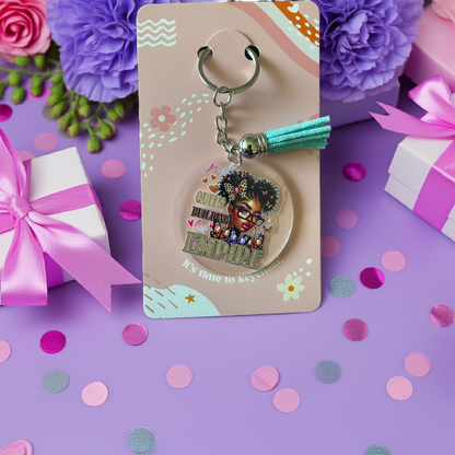 👑 “Just a Queen Building Her Empire” Keychain
